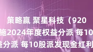 策略赢 聚星科技（920111）实施2024年度权益分派 每10股派发现金红利2元